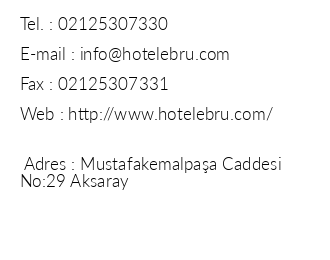 Hotel Ebru iletiim bilgileri